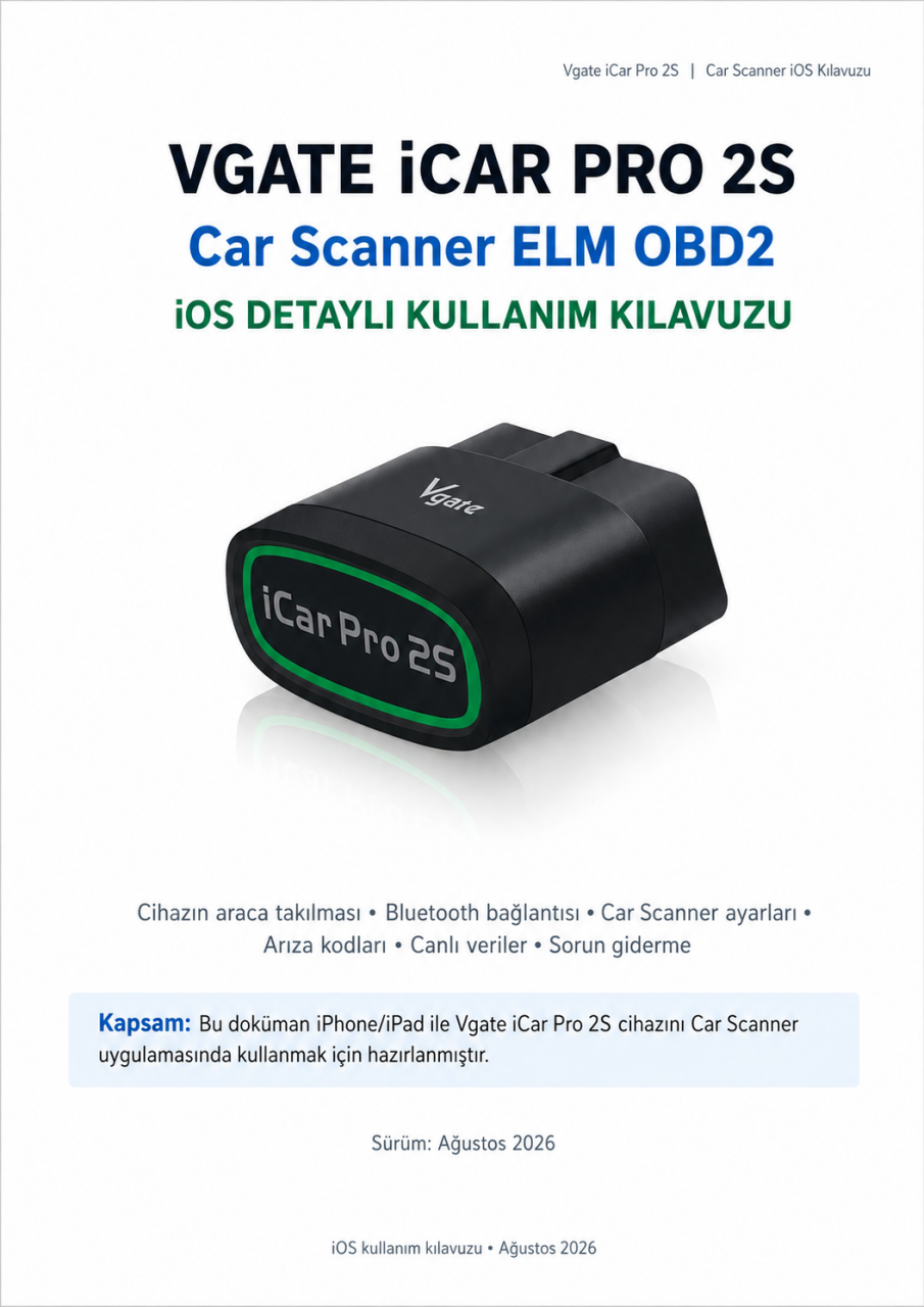 İos Telefon İle Car Scanner Uygulaması Kullanımı