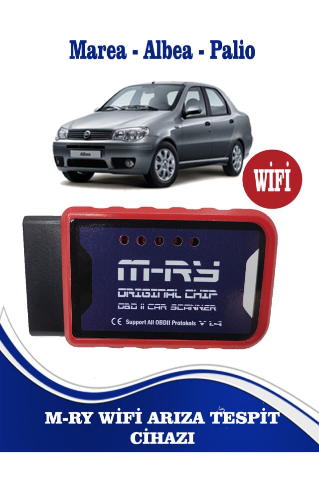 M-RY Wifi Fiat Egea Linea Doblo Fiorino Marea Albea Palio 500 Stilo Uyumlu wifi Arıza Tespit Cihazı