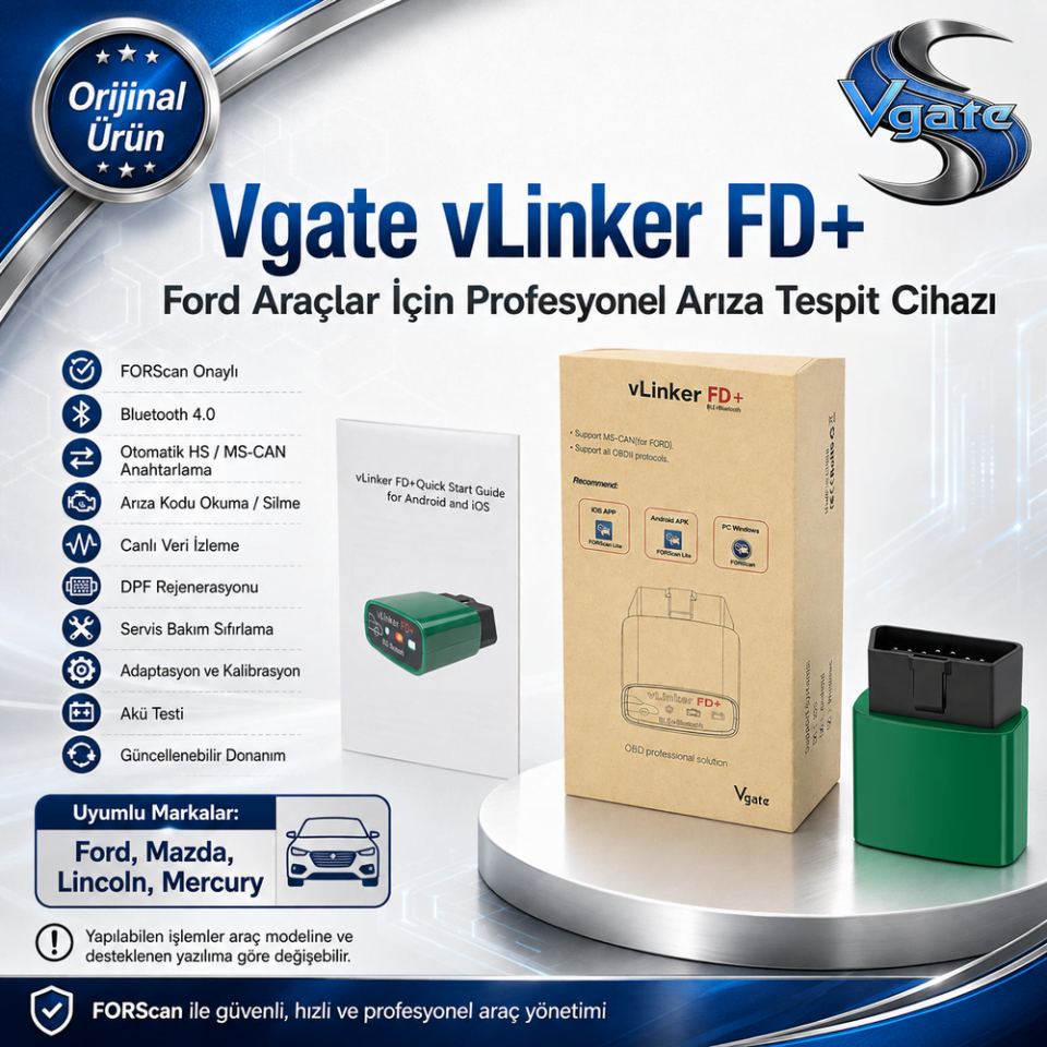 vGate vLinker FD Forscan Arıza Tespit ve Gizli Özellik Açma Cihazı