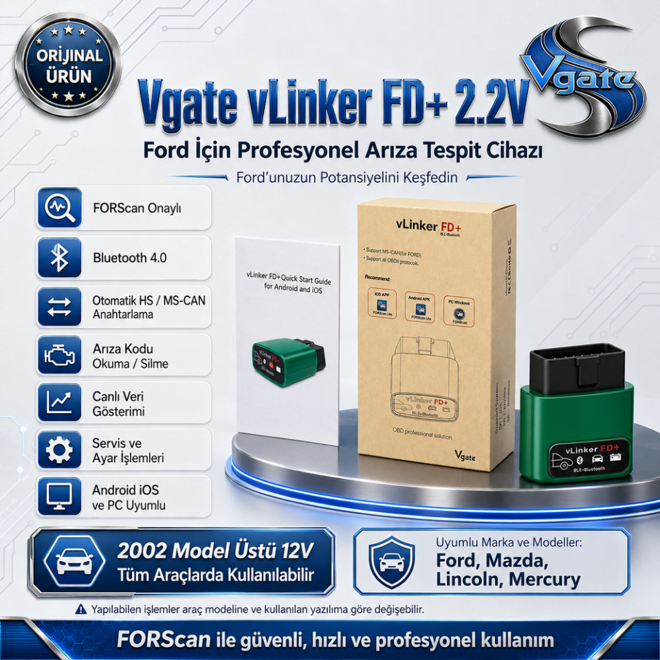 vGate vLinker FD Forscan Arıza Tespit ve Gizli Özellik Açma Cihazı