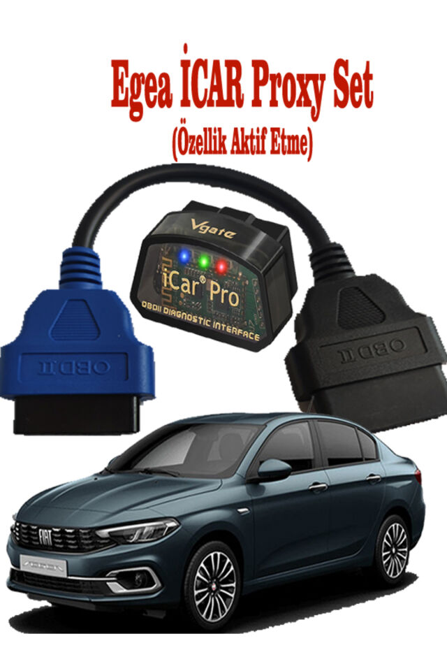 vGate iCar Pro & Mavi Soket Fiat Egea Uyumlu Gizli Özellik Aktif Etme Ve Ariza Tespit Seti