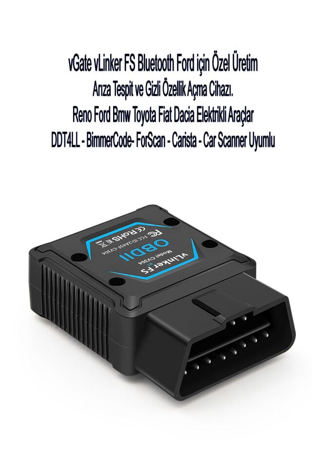 vLinker FS Bluetooth Ford FORScan Gizli Özellik Açma Ve Arıza Tespit Cihazı HS/MS-CAN