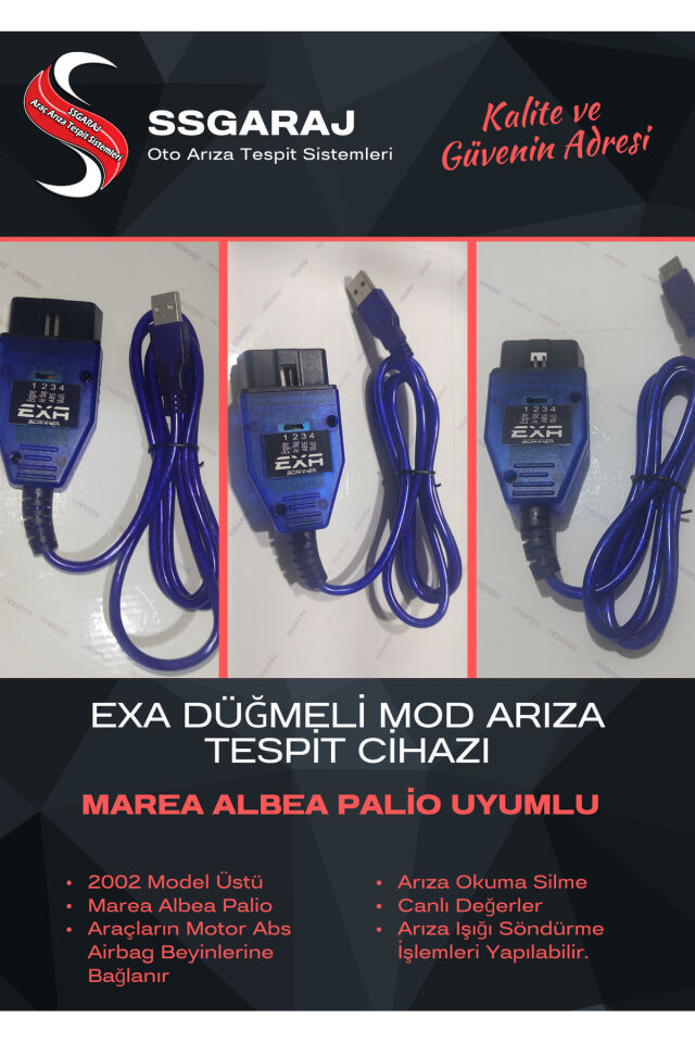 EXA MAREA ALBEA PALİO AİRBAG ABS MOTOR ARIZA TESPİT CİHAZI