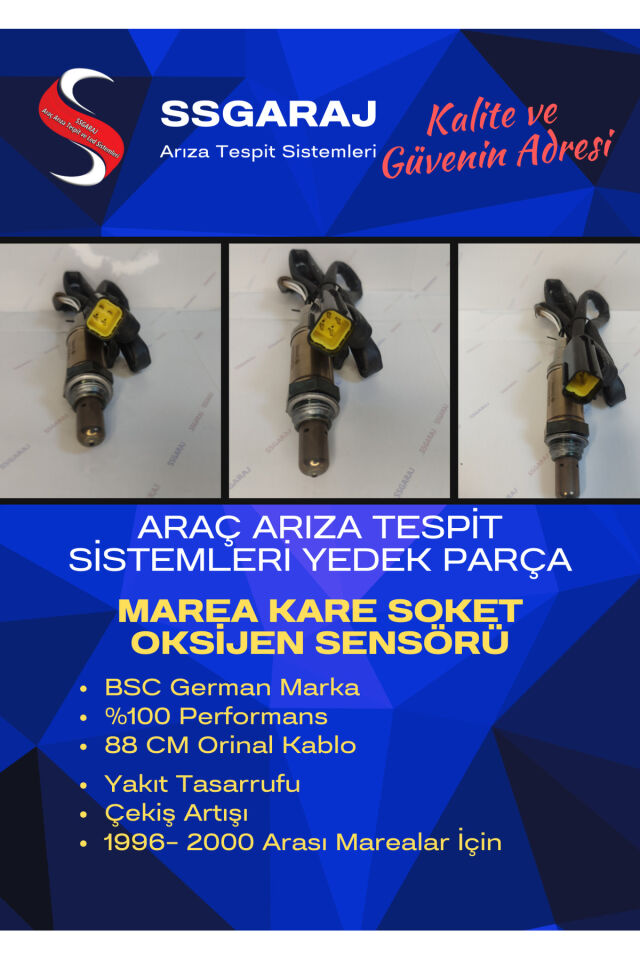 Fiat Marea Döküm Manifolt için Kare Soket Oksijen Sensörü