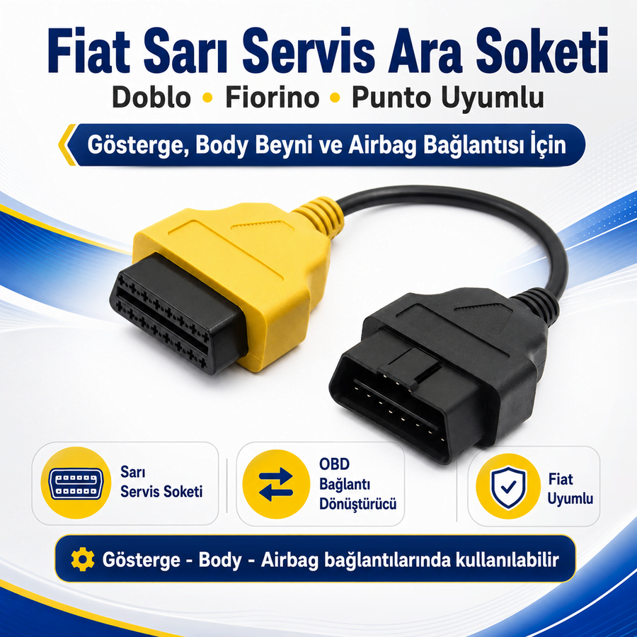Fiat Doblo Fiorino Punto Uyumlu Sarı Soket