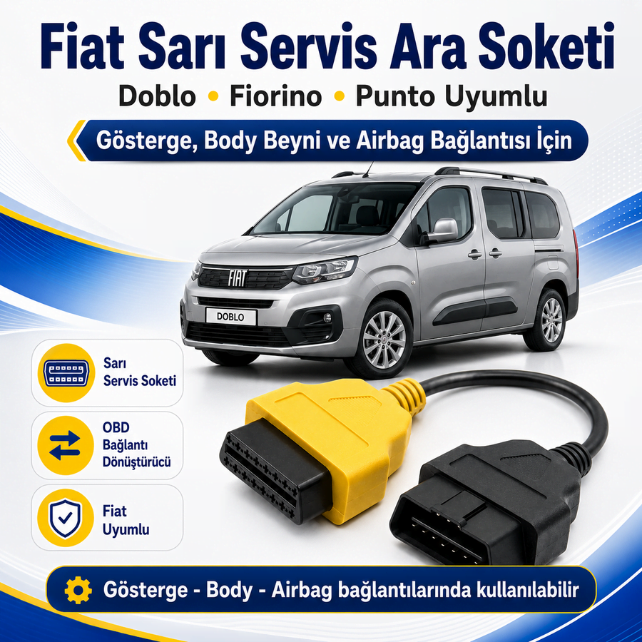 Fiat Doblo Fiorino Punto Uyumlu Sarı Soket