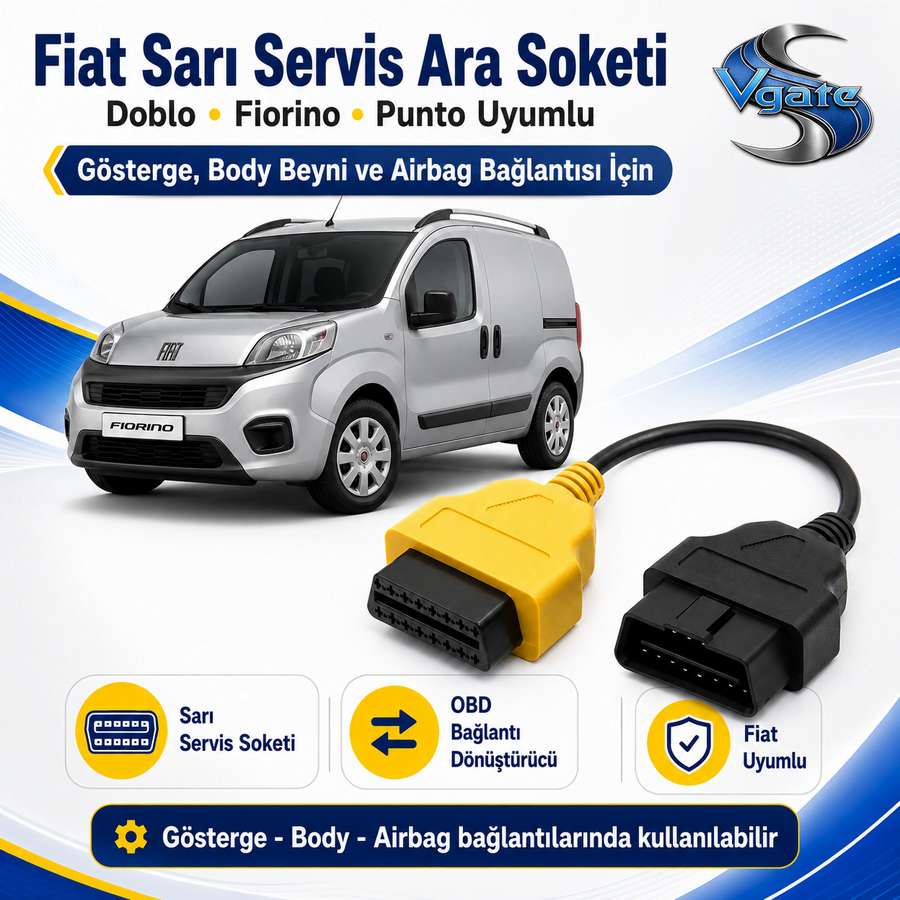 Fiat Doblo Fiorino Punto Uyumlu Sarı Soket