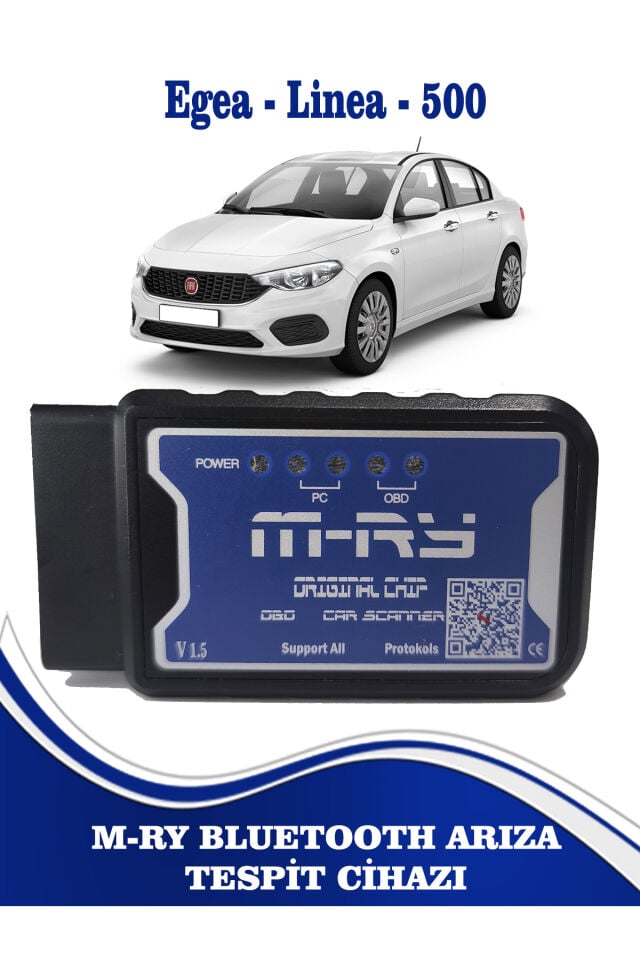 M-RY Fiat Egea Linea Doblo Fiorino Marea Albea Palio 500 Stilo Uyumlu Blutooth Arıza Tespit Cihazı