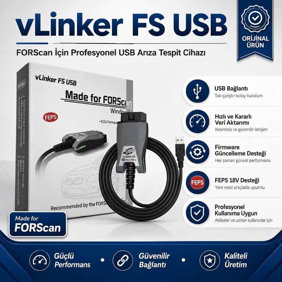 vLinker FS Arıza Tespit Cihazı Usb Ford Fiat Reno Grubu