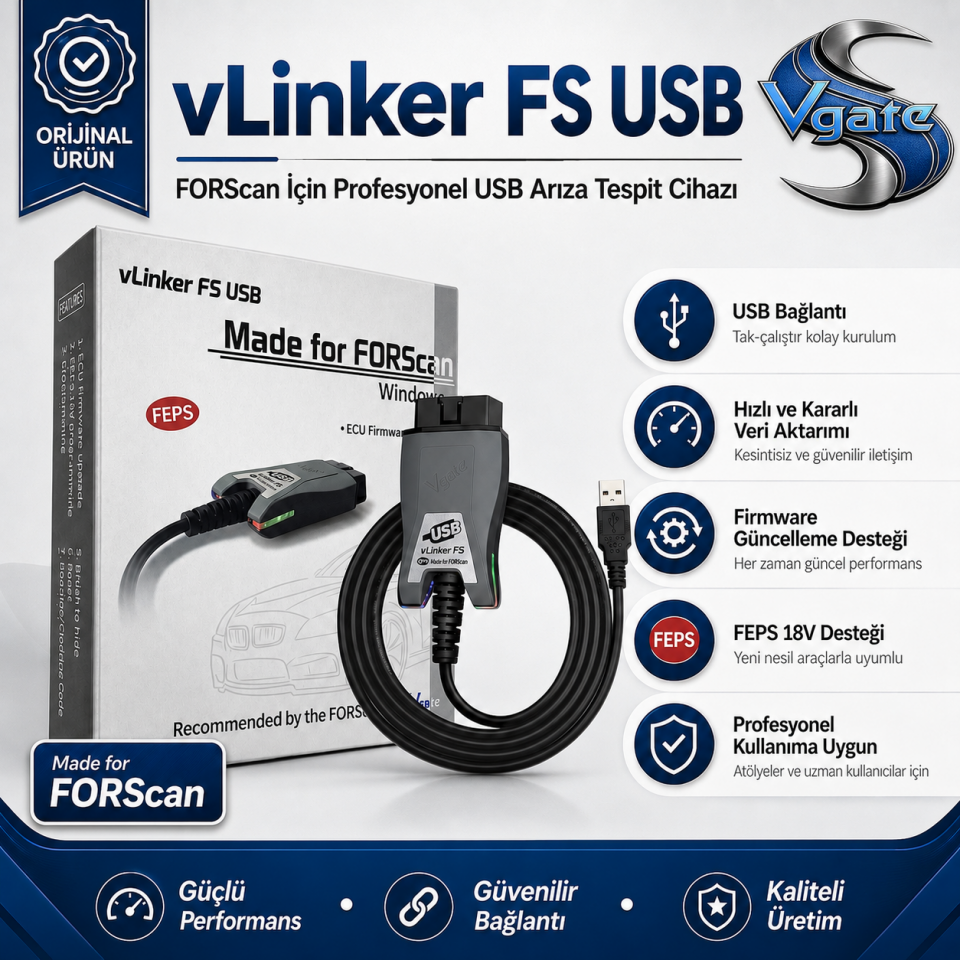 vLinker FS Arıza Tespit Cihazı Usb Ford Fiat Reno Grubu
