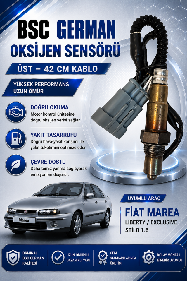 Marea Liberty Exculisive Stilo 1.6 Uyumlu Üst Oksijen Sensörü