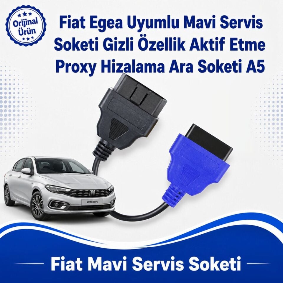 Fiat Egea Uyumlu Mavi Servis Soketi Gizli Özellik Aktif Etme Proxy Hizalama Ara Soketi A5